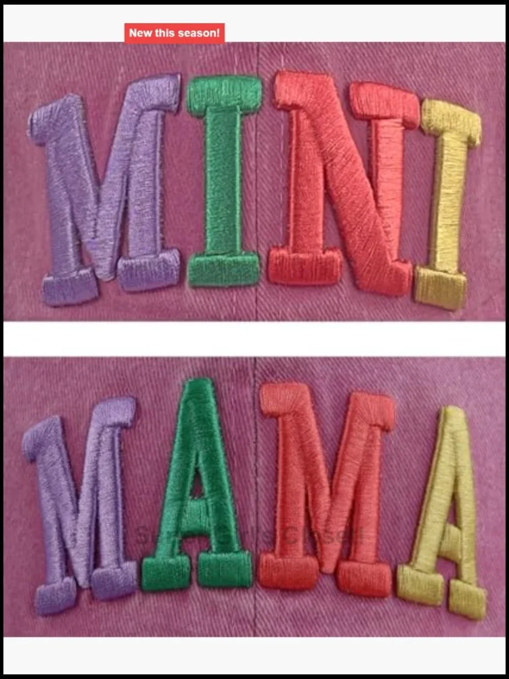 Matching Mommy and Me Baseball Caps, Cotton Adjustable Fun Hats